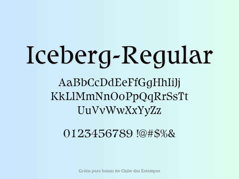 Fonte Iceberg Regular Grátis Para Baixar