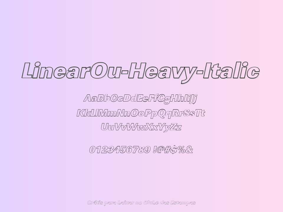 Fonte Linearou Heavy Italic Grátis Para Baixar