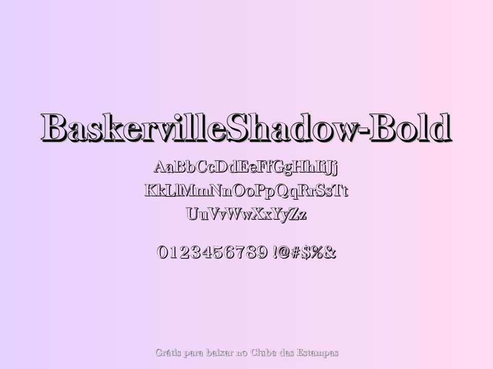 Fonte Baskervilleshadow Bold Grátis Para Baixar