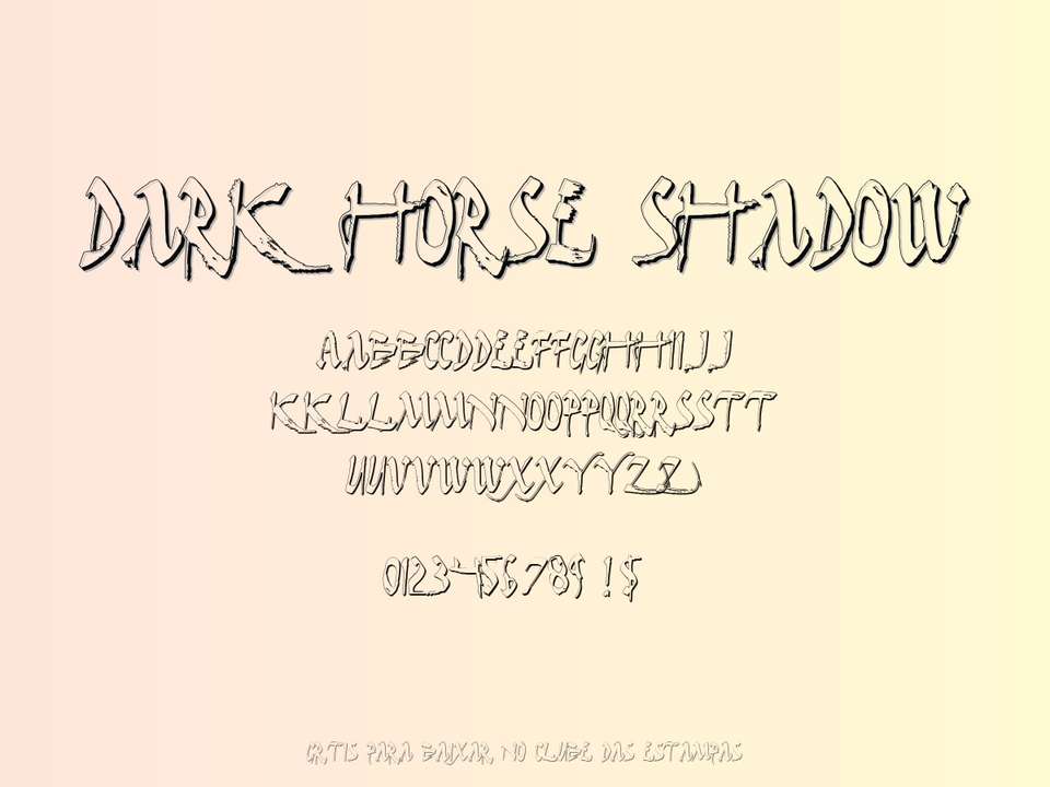 Fonte Dark Horse Shadow Grátis Para Baixar