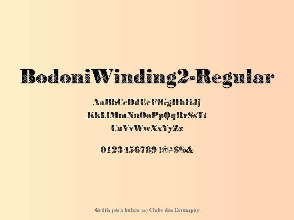 Fonte Bodoniwinding2 Regular Grátis Para Baixar