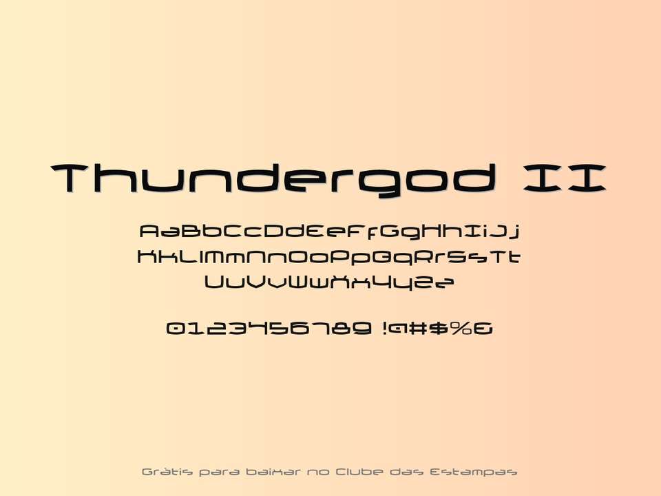 Fonte Thundergod Ii Grátis Para Baixar