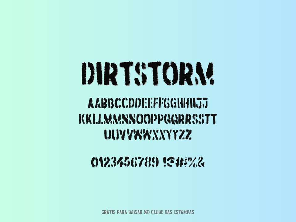 Fonte Dirtstorm Grátis Para Baixar