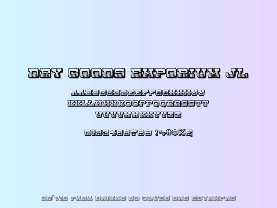 Fonte Dry Goods Emporium Jl Grátis Para Baixar