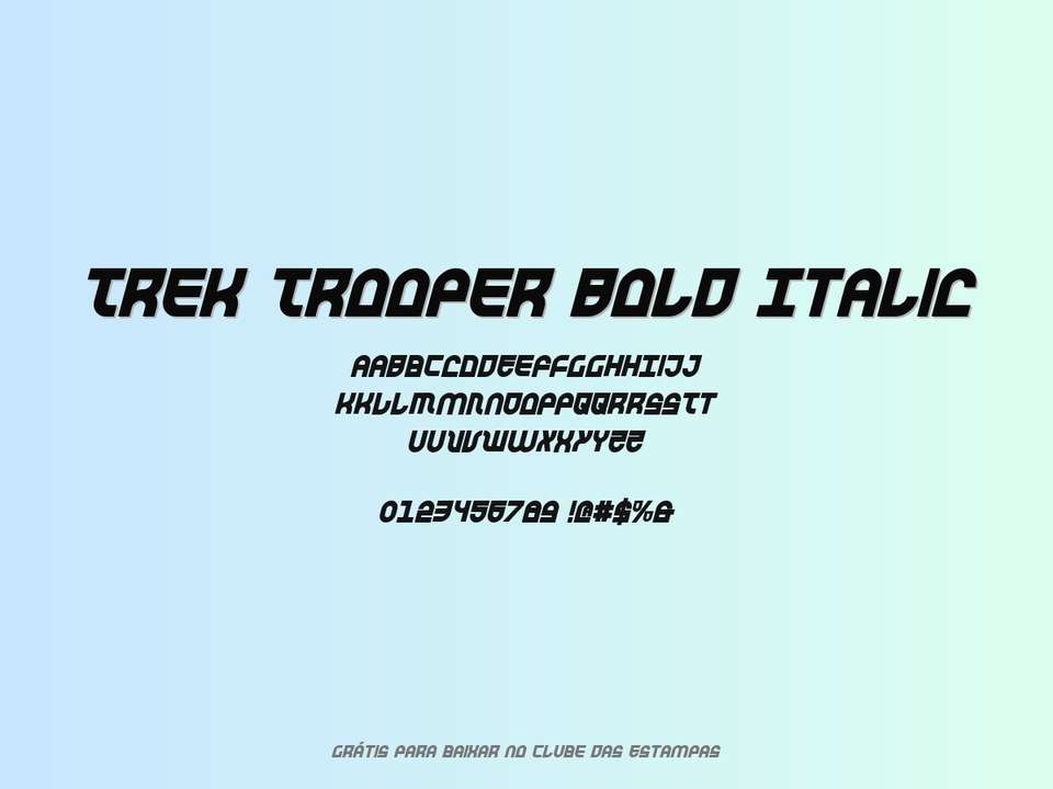 Fonte Trek Trooper Bold Italic Grátis Para Baixar