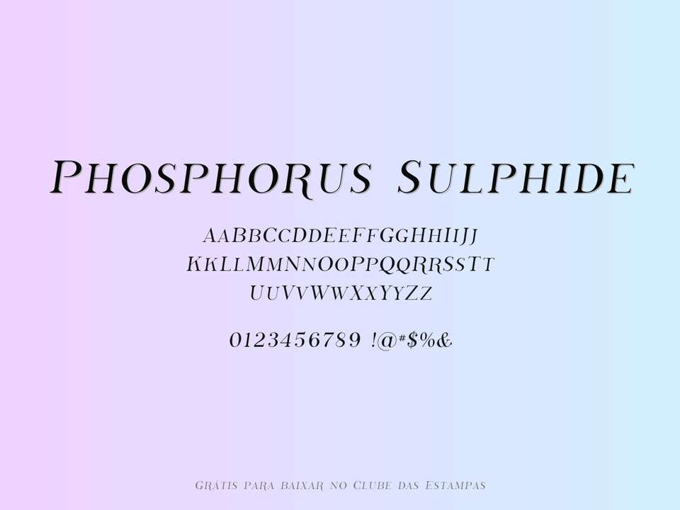 Fonte Phosphorus Sulphide Grátis Para Baixar