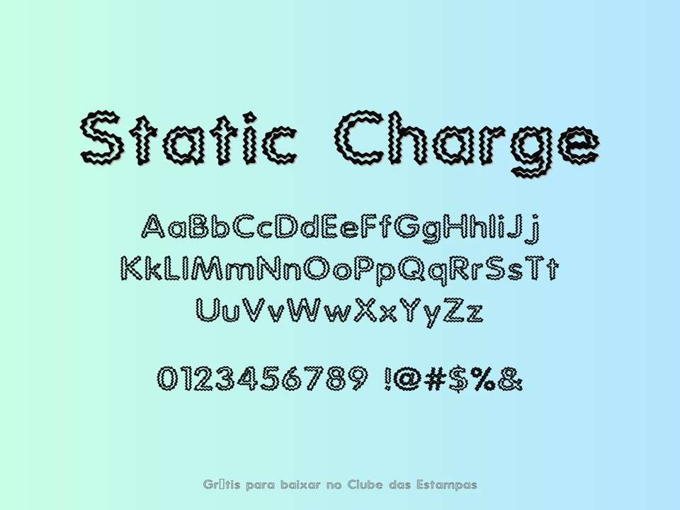 Fonte Static Charge Grátis Para Baixar