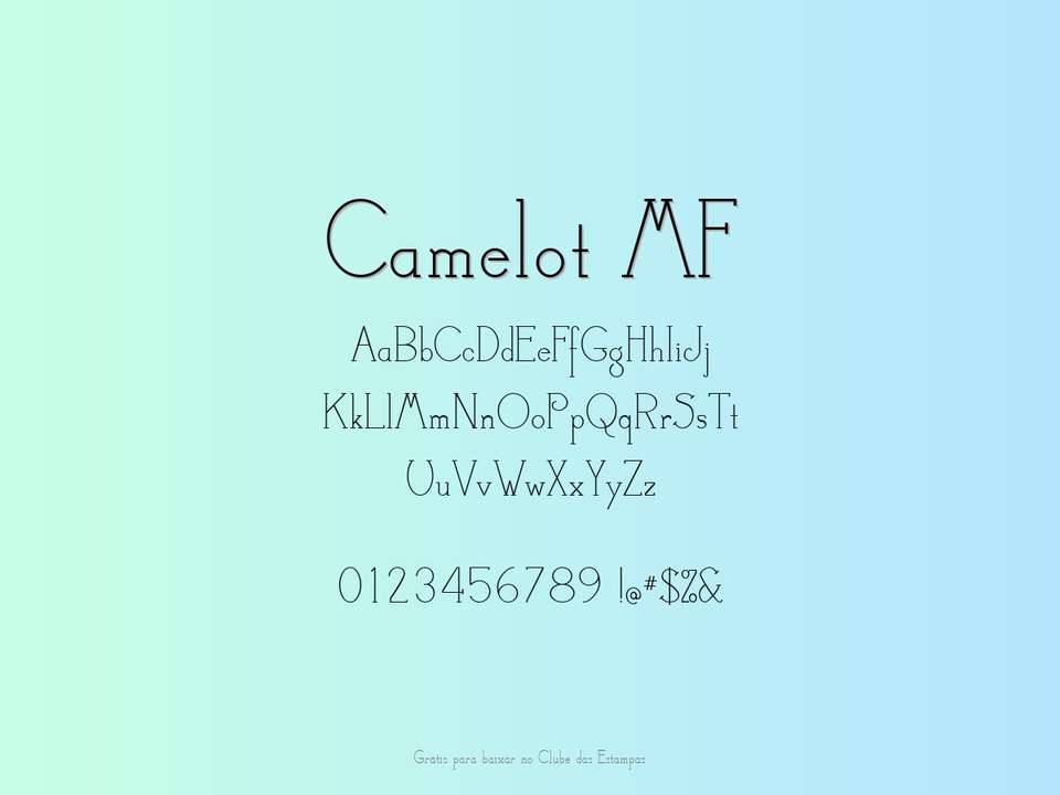 Fonte Camelot Mf Grátis Para Baixar