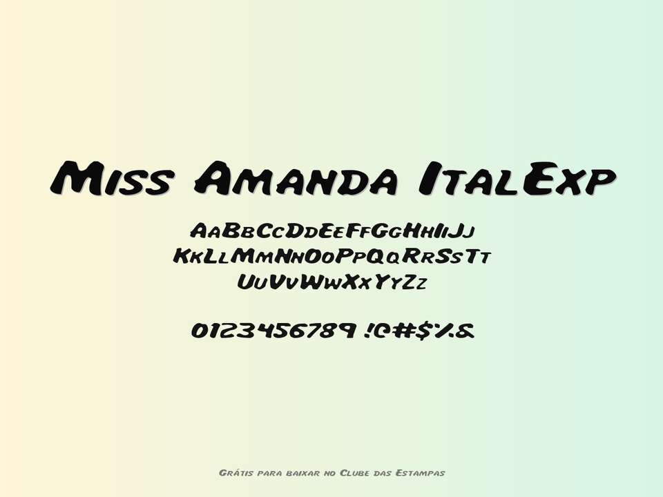 Fonte Miss Amanda Italexp Grátis Para Baixar