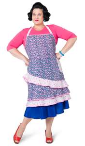 Mulher Com Avental Floral Rosa Moda Png Grátis Para Baixar