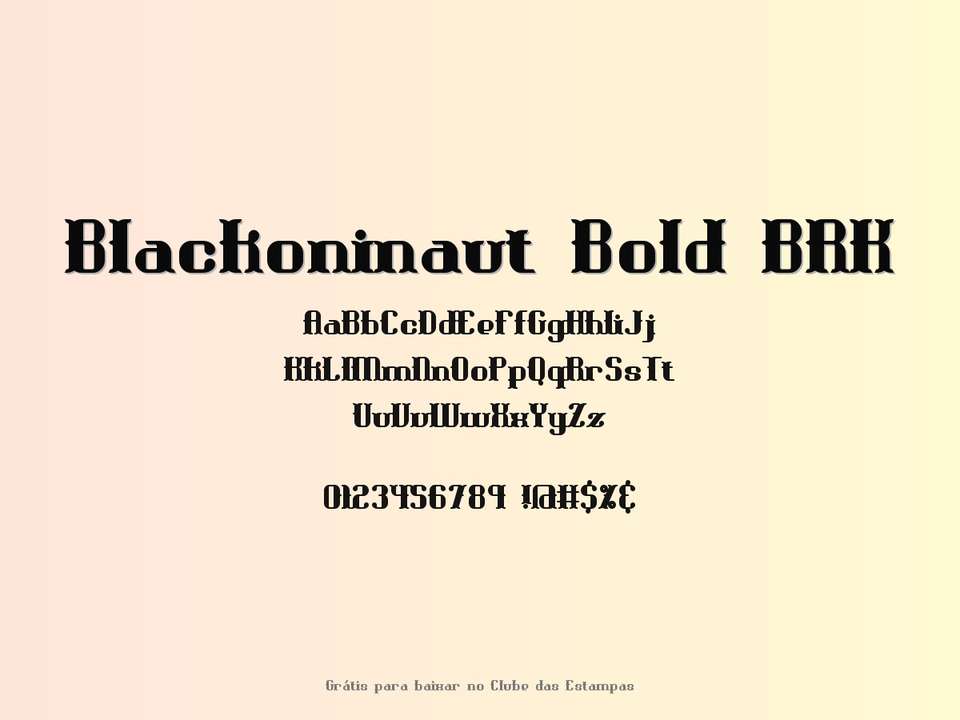 Fonte Blackoninaut Bold Brk Grátis Para Baixar