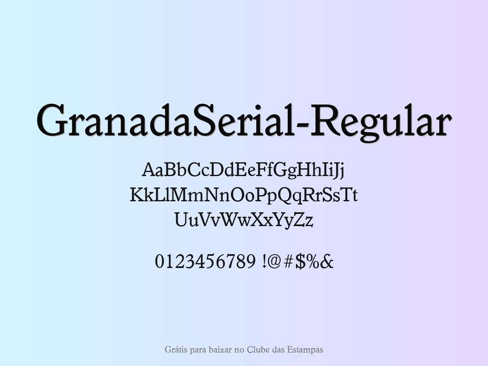 Fonte Granadaserial Regular Grátis Para Baixar