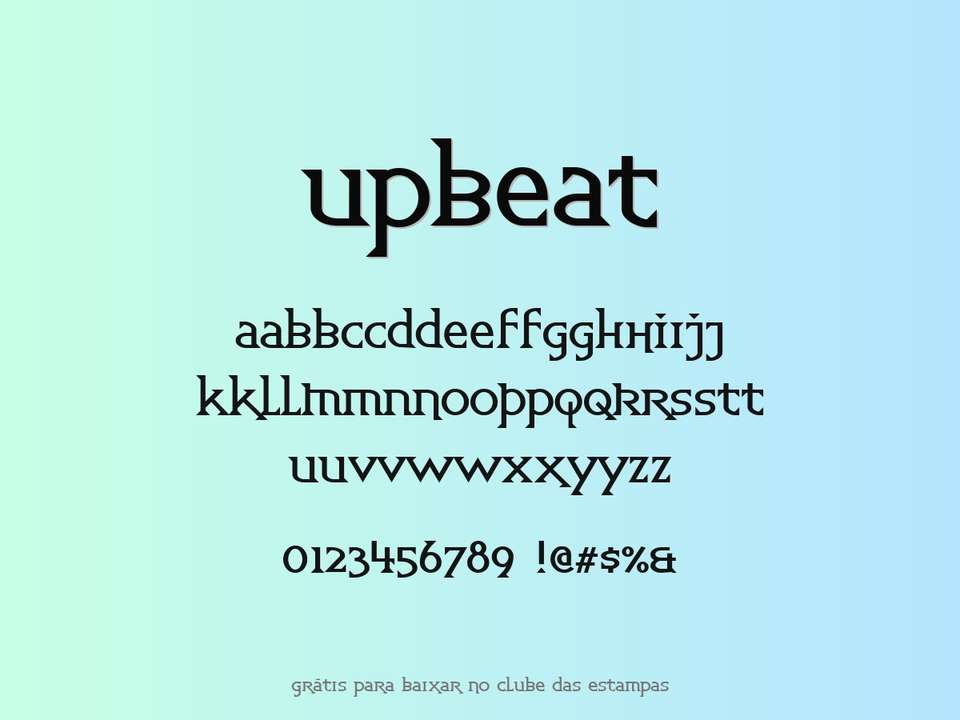 Fonte Upbeat Grátis Para Baixar