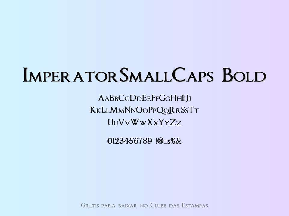 Fonte Imperatorsmallcaps Bold Grátis Para Baixar
