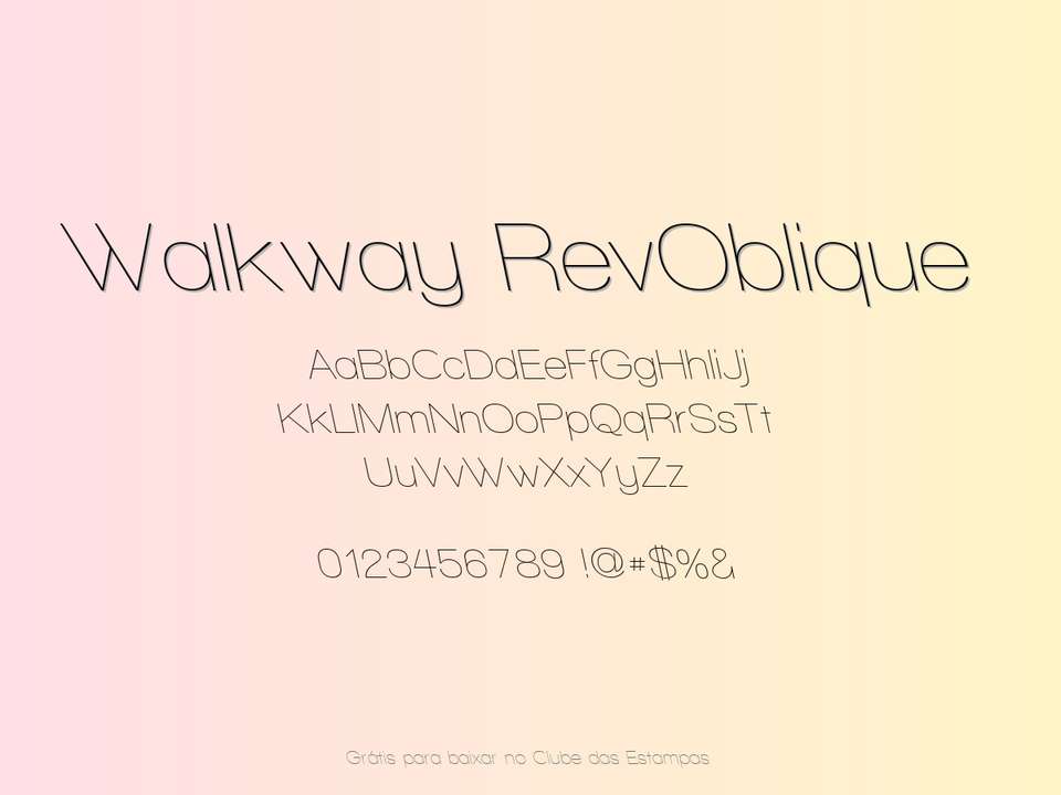 Fonte Walkway Revoblique Grátis Para Baixar