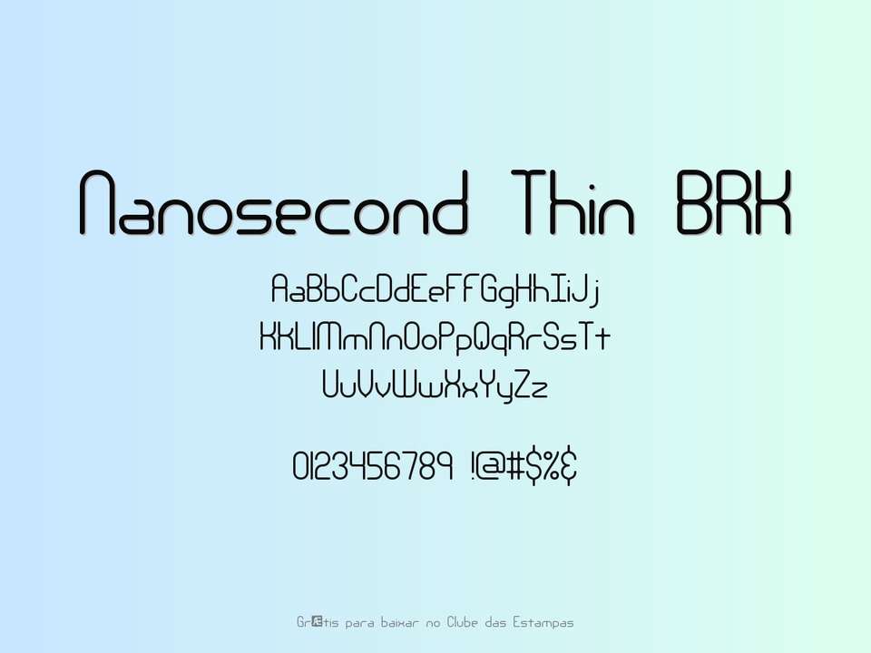 Fonte Nanosecond Thin Brk Grátis Para Baixar