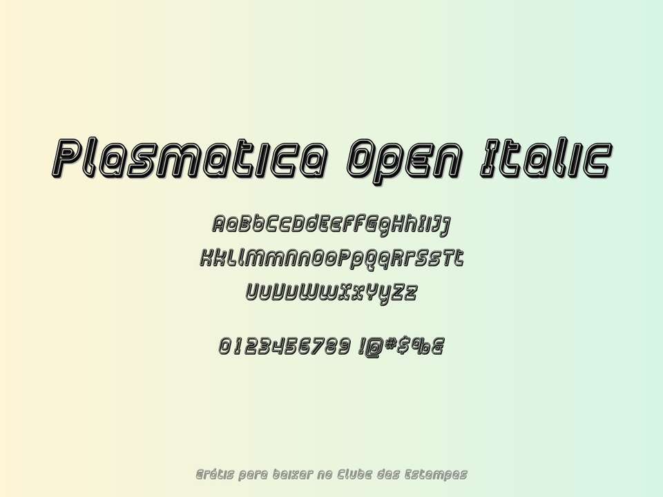 Fonte Plasmatica Open Italic Grátis Para Baixar