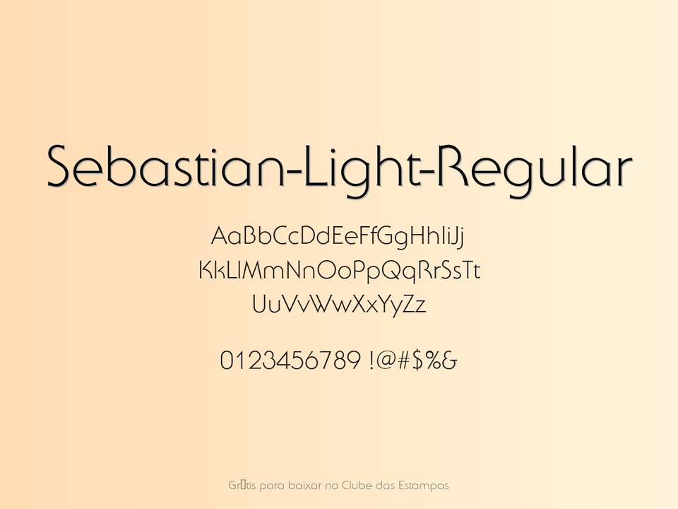 Fonte Sebastian Light Regular Grátis Para Baixar