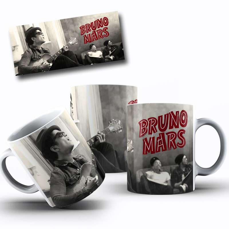 Arte Para Caneca Bruno Mars Cantor Guitarra 7