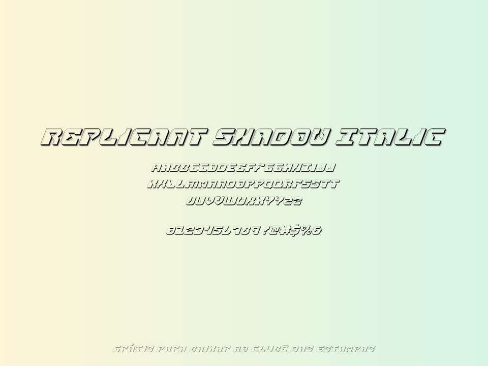 Fonte Replicant Shadow Italic Grátis Para Baixar