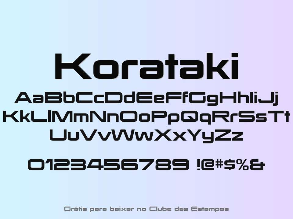Fonte Korataki Grátis Para Baixar