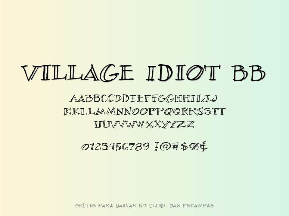 Fonte Village Idiot Bb Grátis Para Baixar
