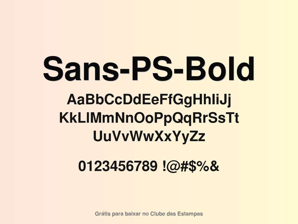 Fonte Sans Ps Bold Grátis Para Baixar