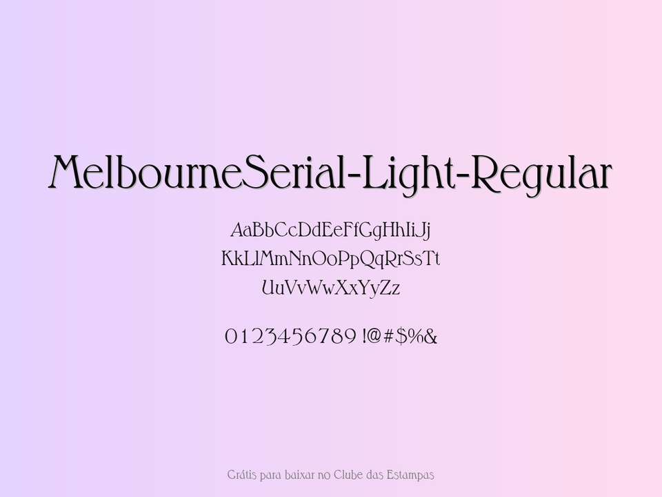 Fonte Melbourneserial Light Regular Grátis Para Baixar