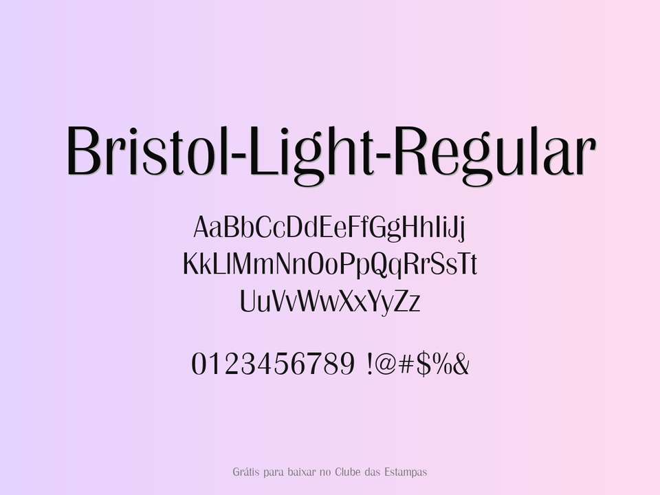 Fonte Bristol Light Regular Grátis Para Baixar