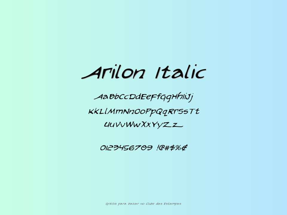 Fonte Arilon Italic Grátis Para Baixar