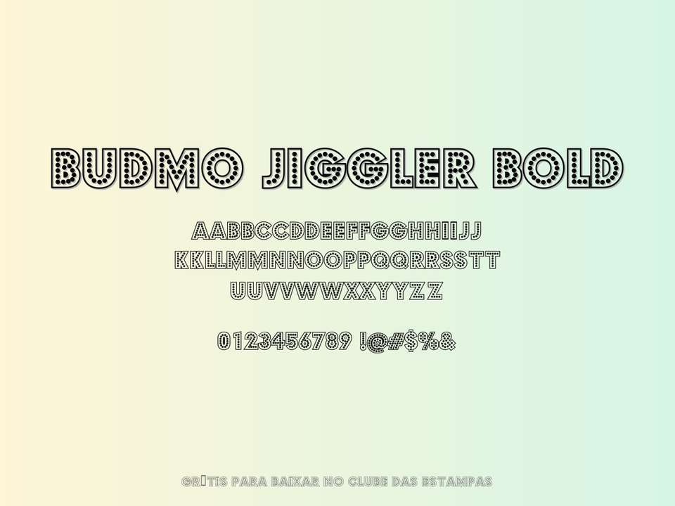 Fonte Budmo Jiggler Bold Grátis Para Baixar