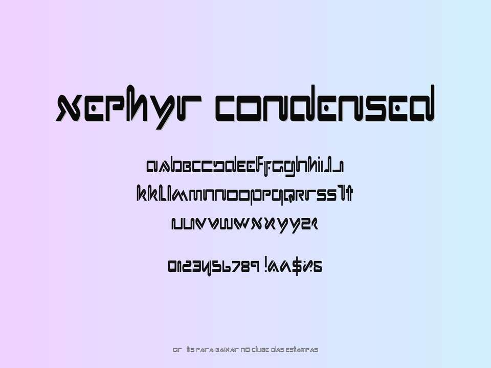 Fonte Xephyr Condensed Grátis Para Baixar