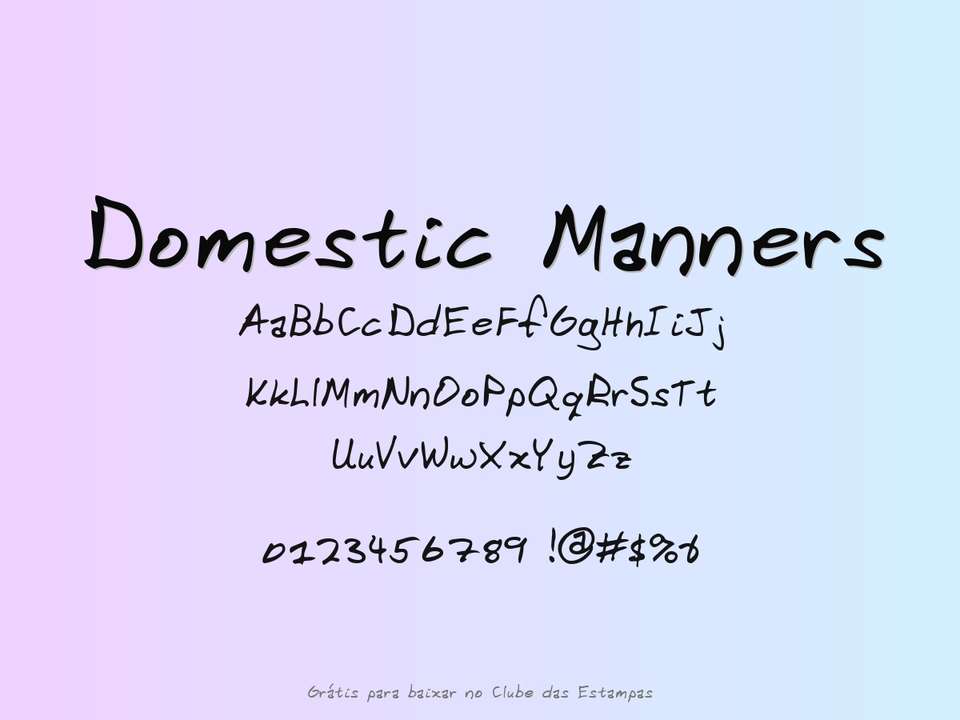 Fonte Domestic Manners Grátis Para Baixar