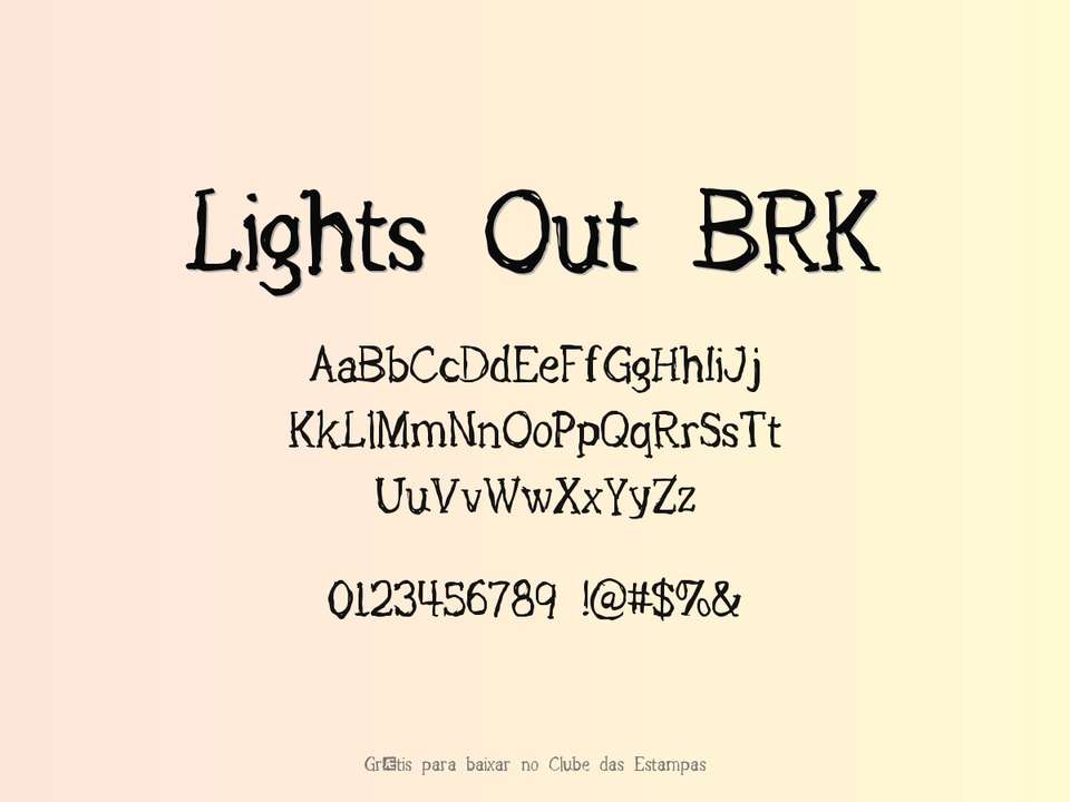 Fonte Lights Out Brk Grátis Para Baixar