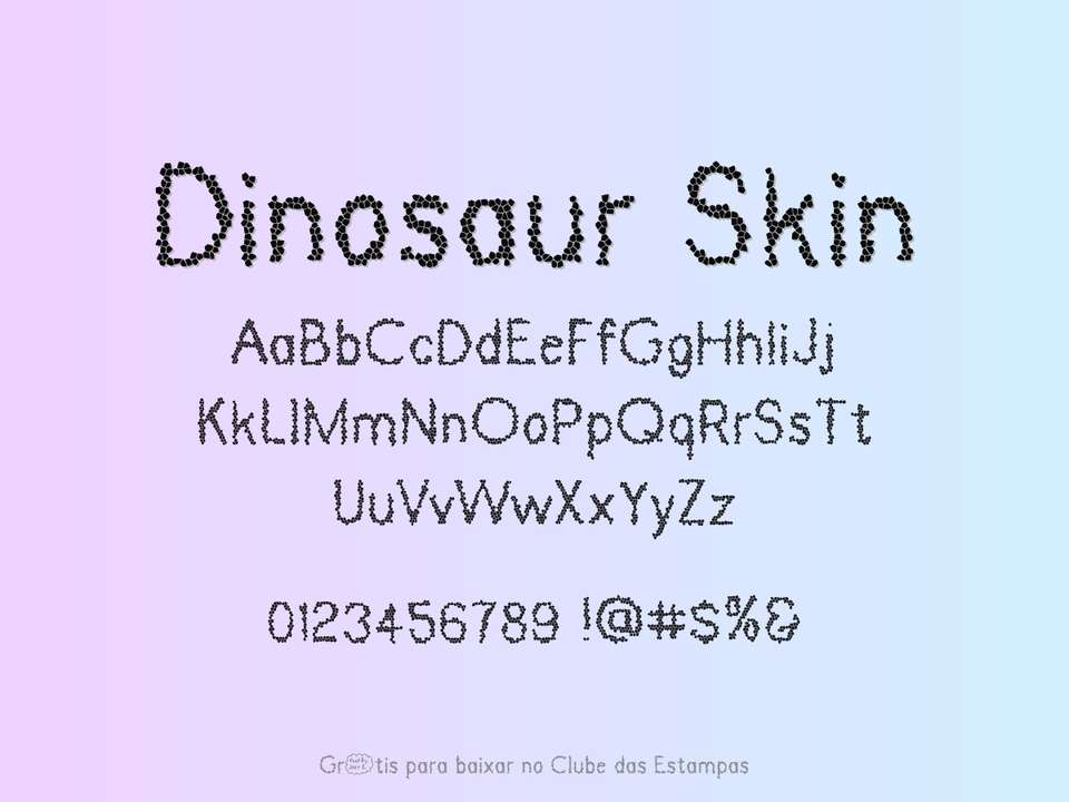 Fonte Dinosaur Skin Grátis Para Baixar