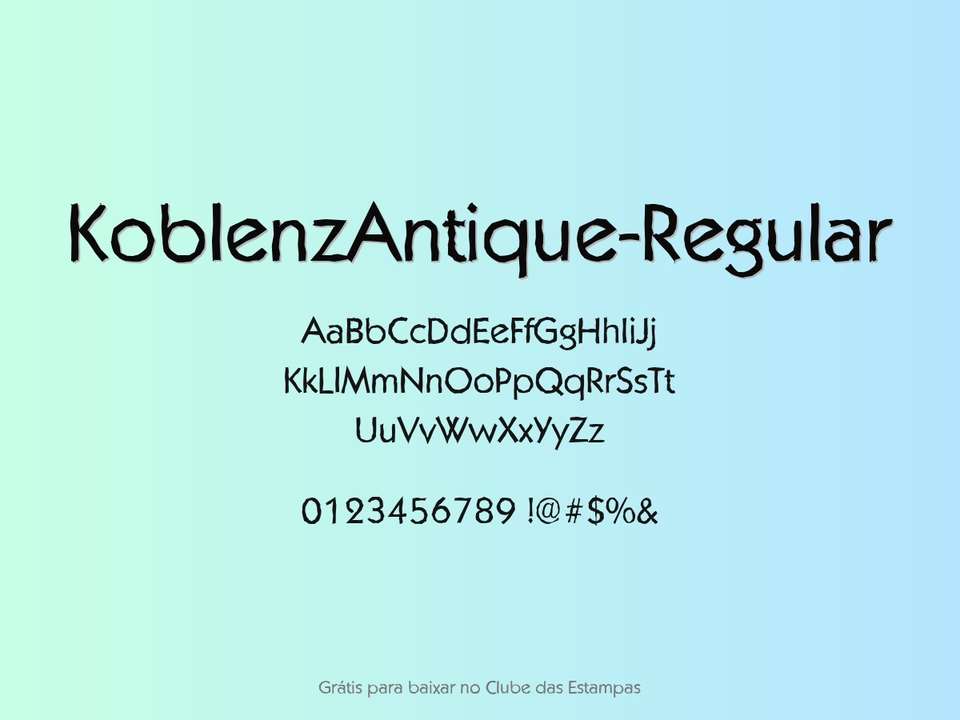 Fonte Koblenzantique Regular Grátis Para Baixar