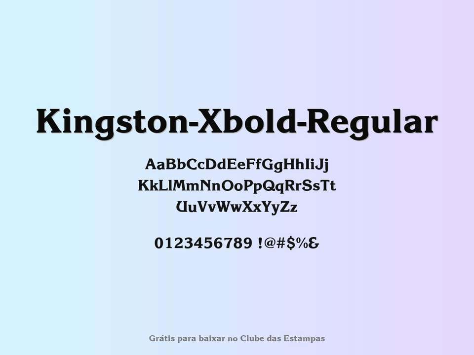 Fonte Kingston Xbold Regular Grátis Para Baixar