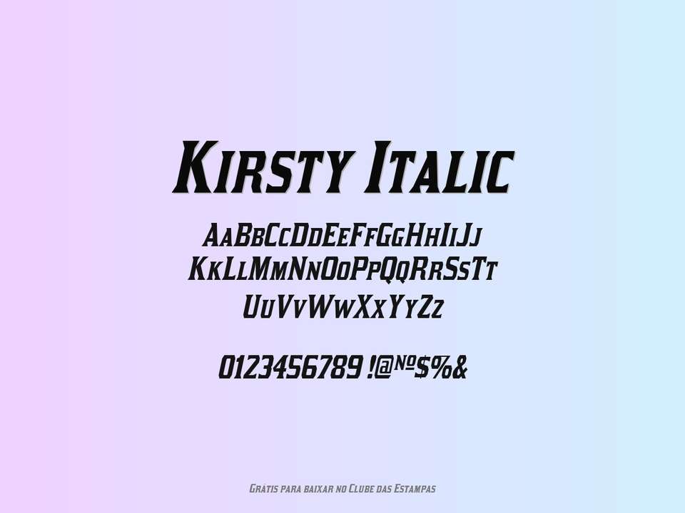 Fonte Kirsty Italic Grátis Para Baixar