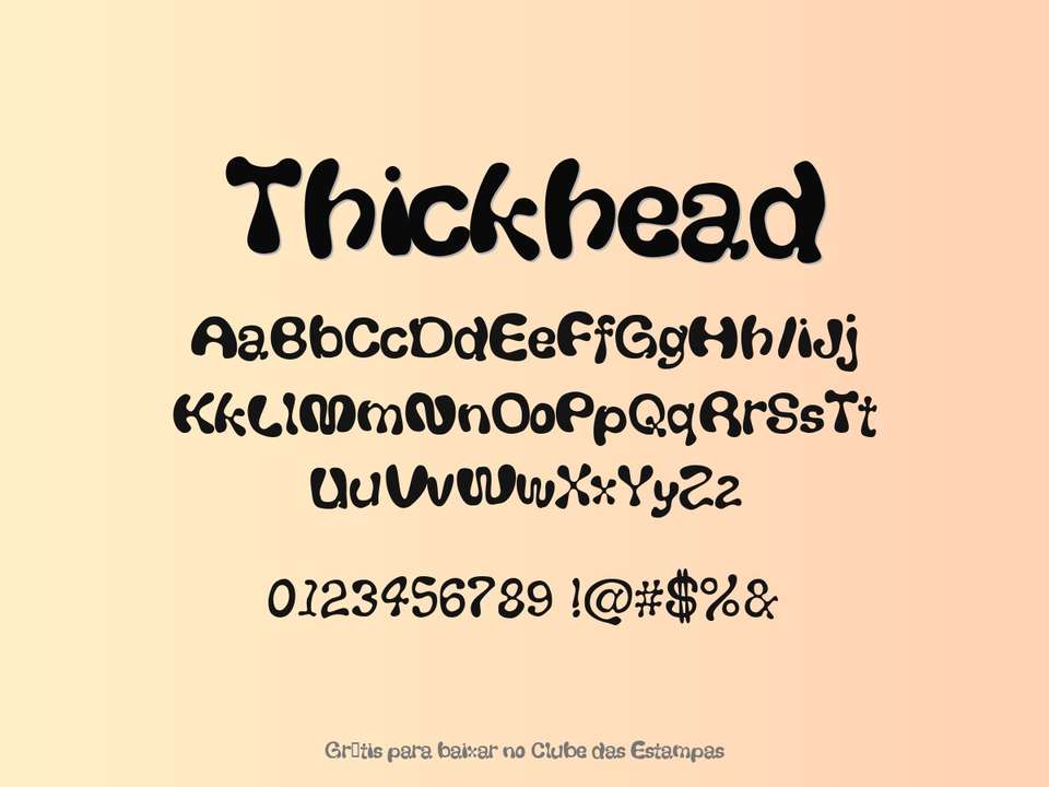 Fonte Thickhead Grátis Para Baixar