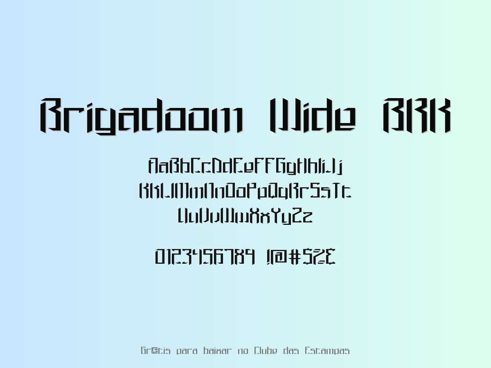 Fonte Brigadoom Wide Brk Grátis Para Baixar