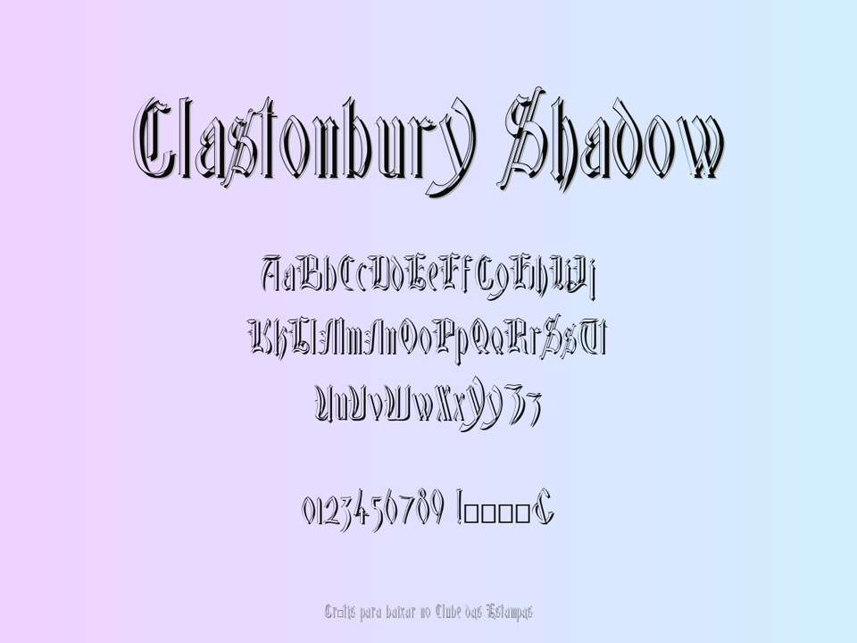 Fonte Glastonbury Shadow Grátis Para Baixar