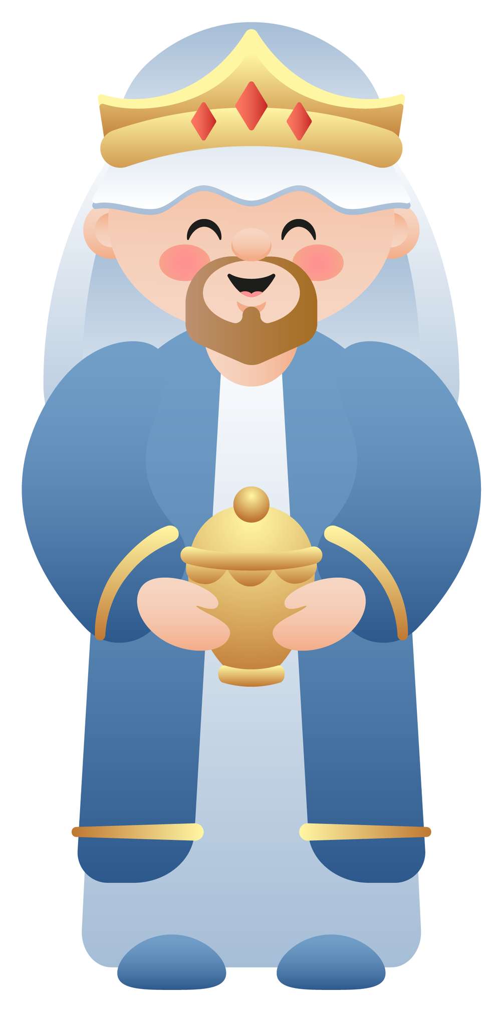 Rei Sábio Com Pote Dourado Personagens Png Grátis Para Baixar