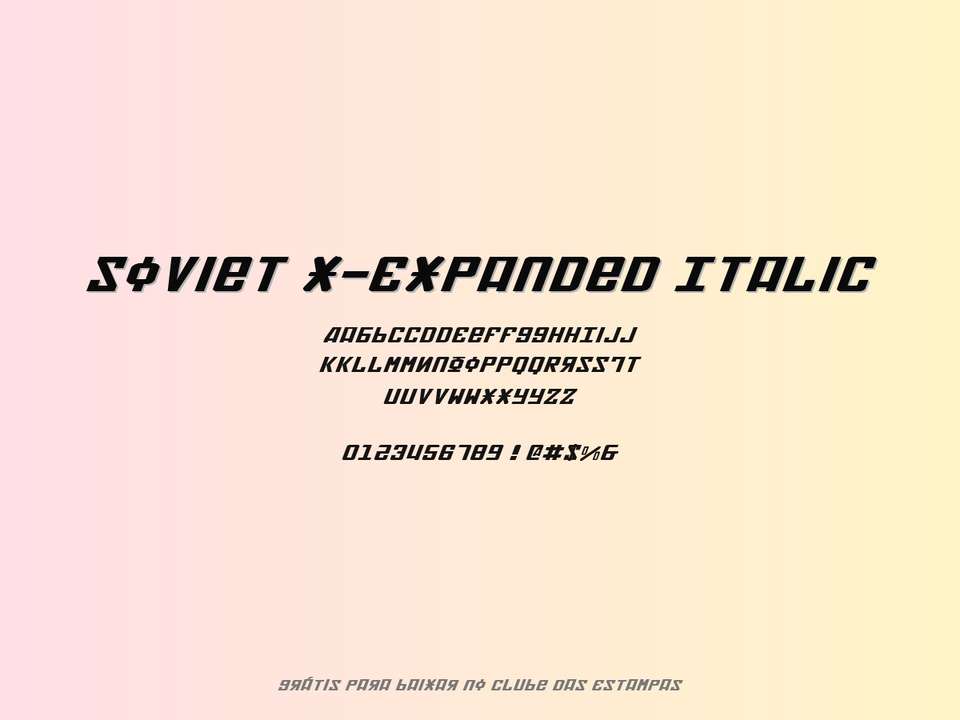 Fonte Soviet X Expanded Italic Grátis Para Baixar