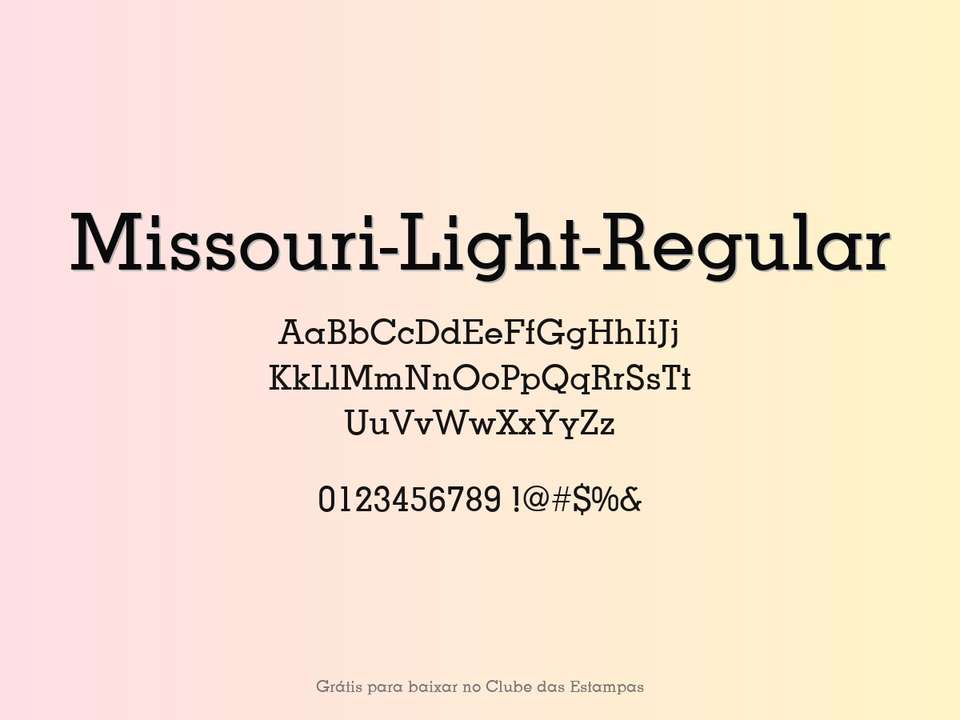 Fonte Missouri Light Regular Grátis Para Baixar