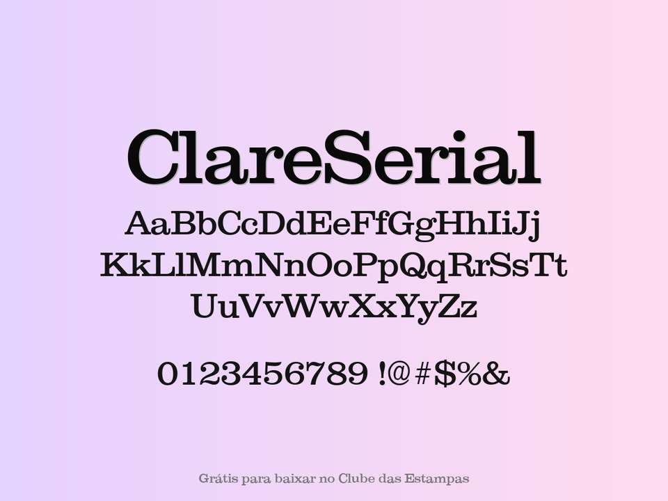 Fonte Clareserial Grátis Para Baixar