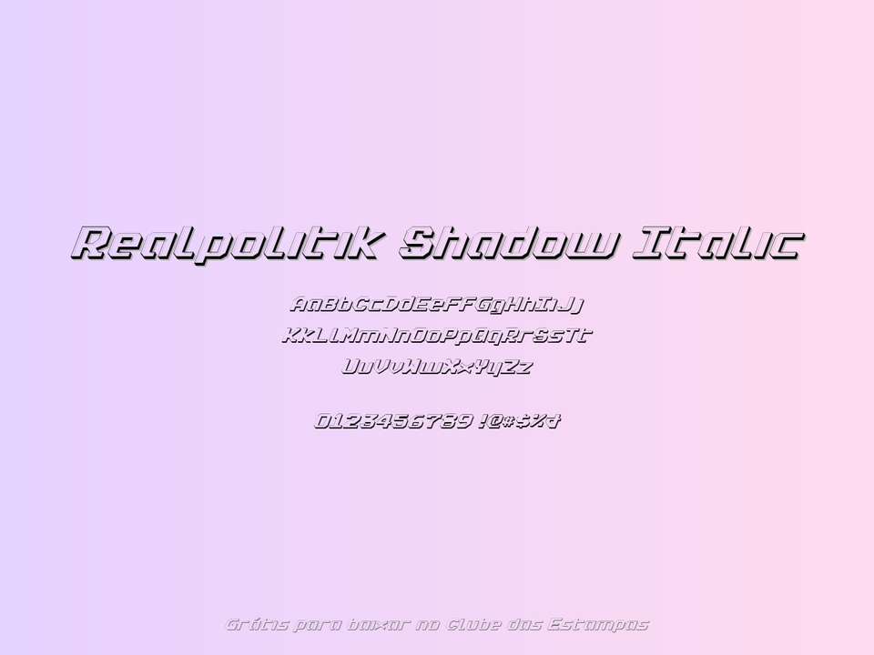Fonte Realpolitik Shadow Italic Grátis Para Baixar