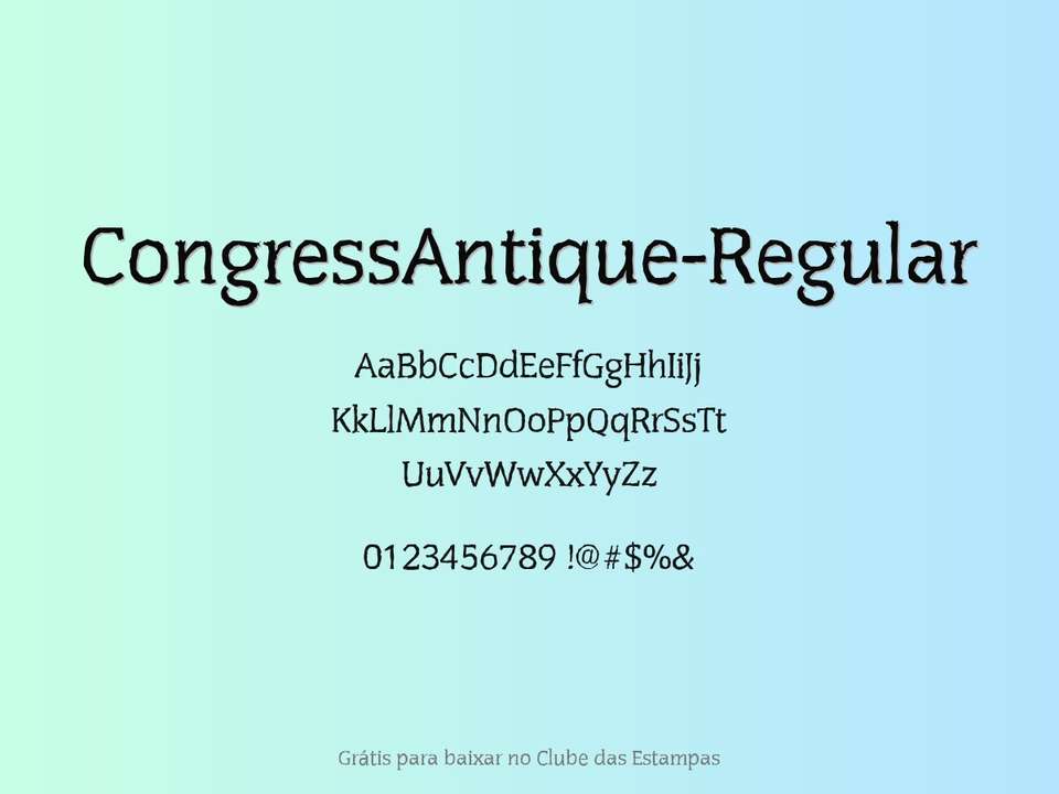 Fonte Congressantique Regular Grátis Para Baixar