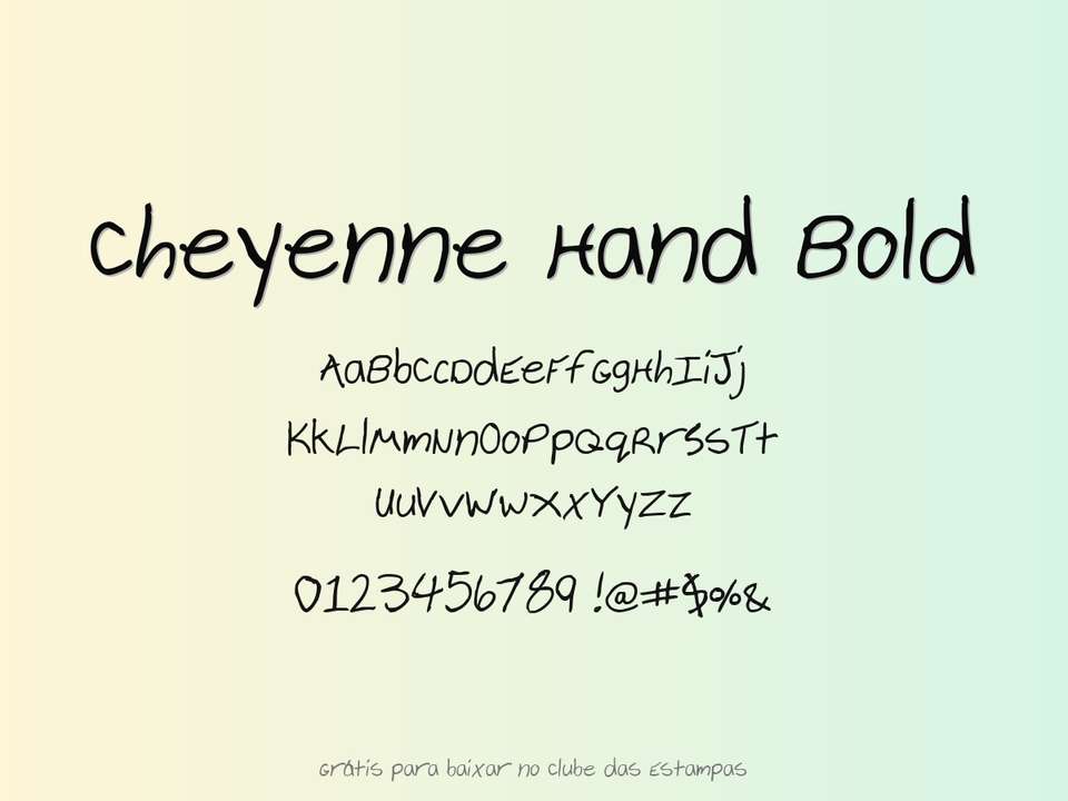 Fonte Cheyenne Hand Bold Grátis Para Baixar