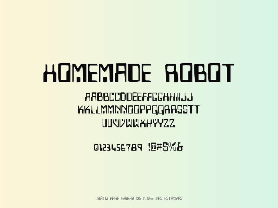 Fonte Homemade Robot Grátis Para Baixar