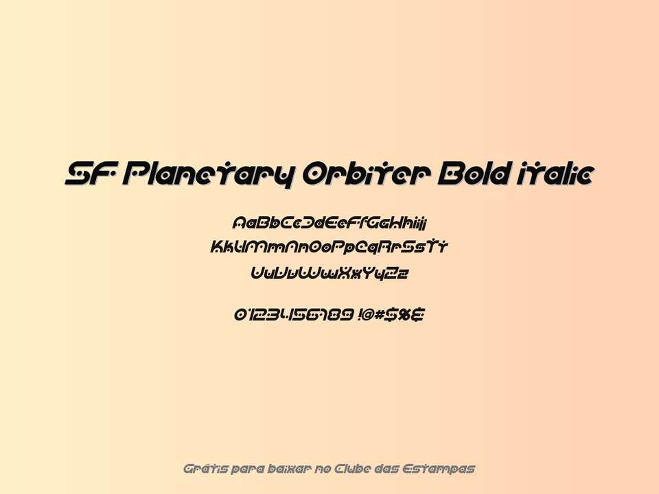 Fonte Sf Planetary Orbiter Bold Italic Grátis Para Baixar